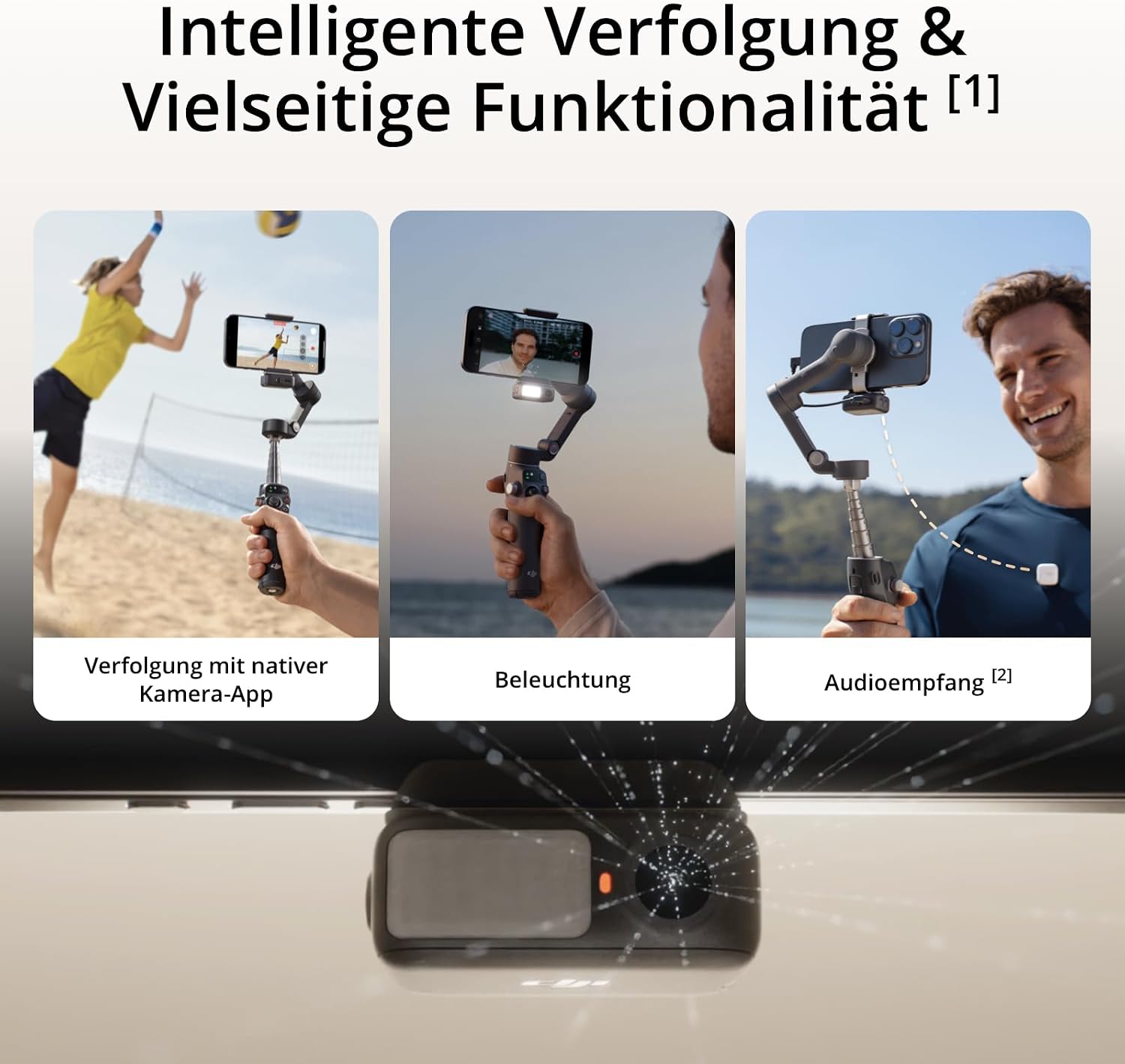 Detalle 2 de DJI Osmo Mobile 7P Gimbal-Stabilisator für Smartphone