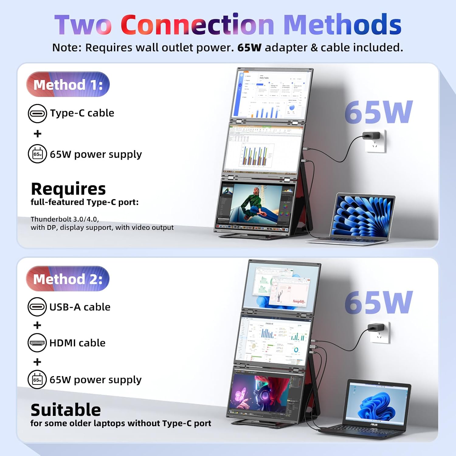 Thumbnail 4 de Quad Laptop Screen Extender 15.6" 30" Combined