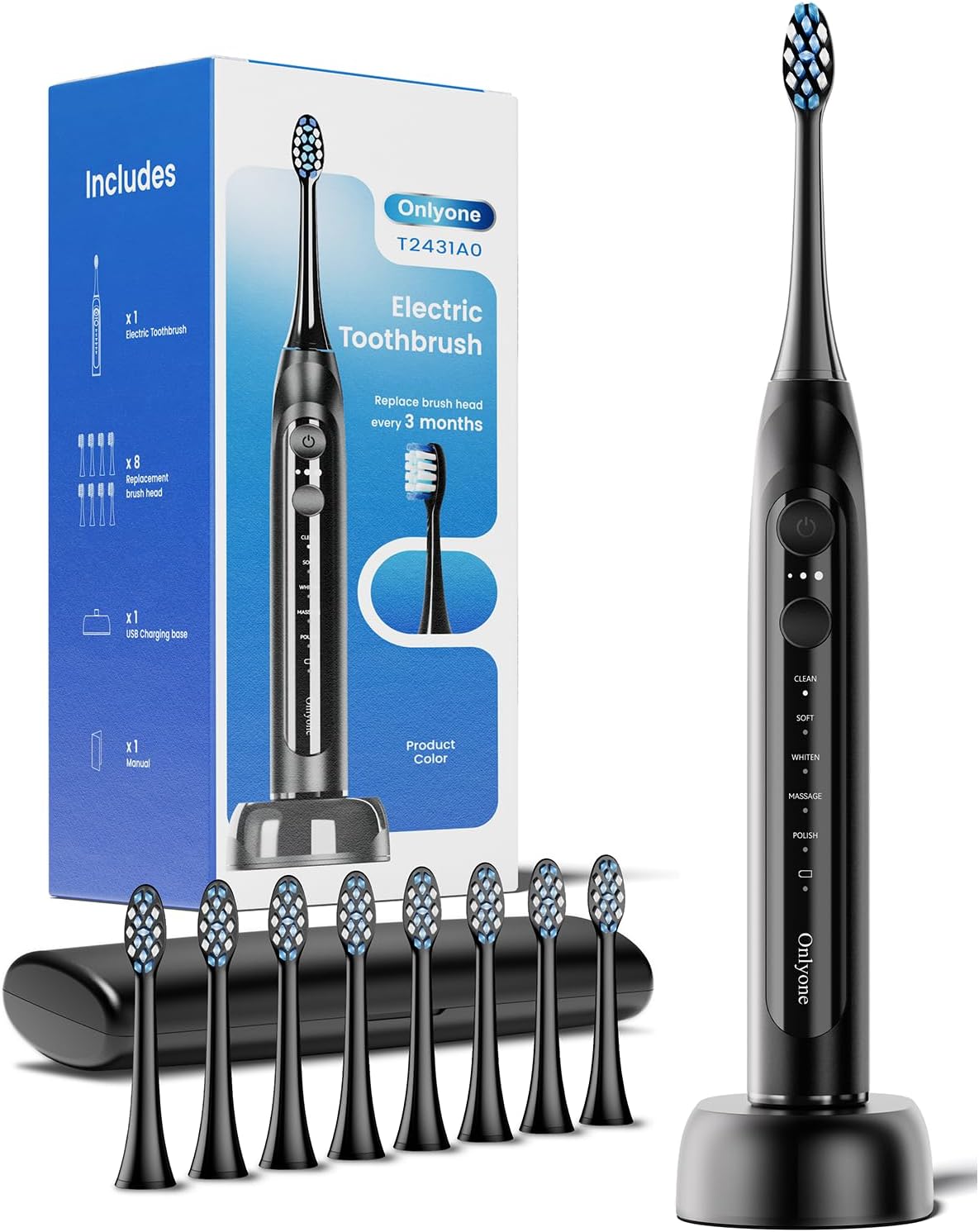 Detalle de Onlyone Sonic Toothbrush 8 Heads 🪥