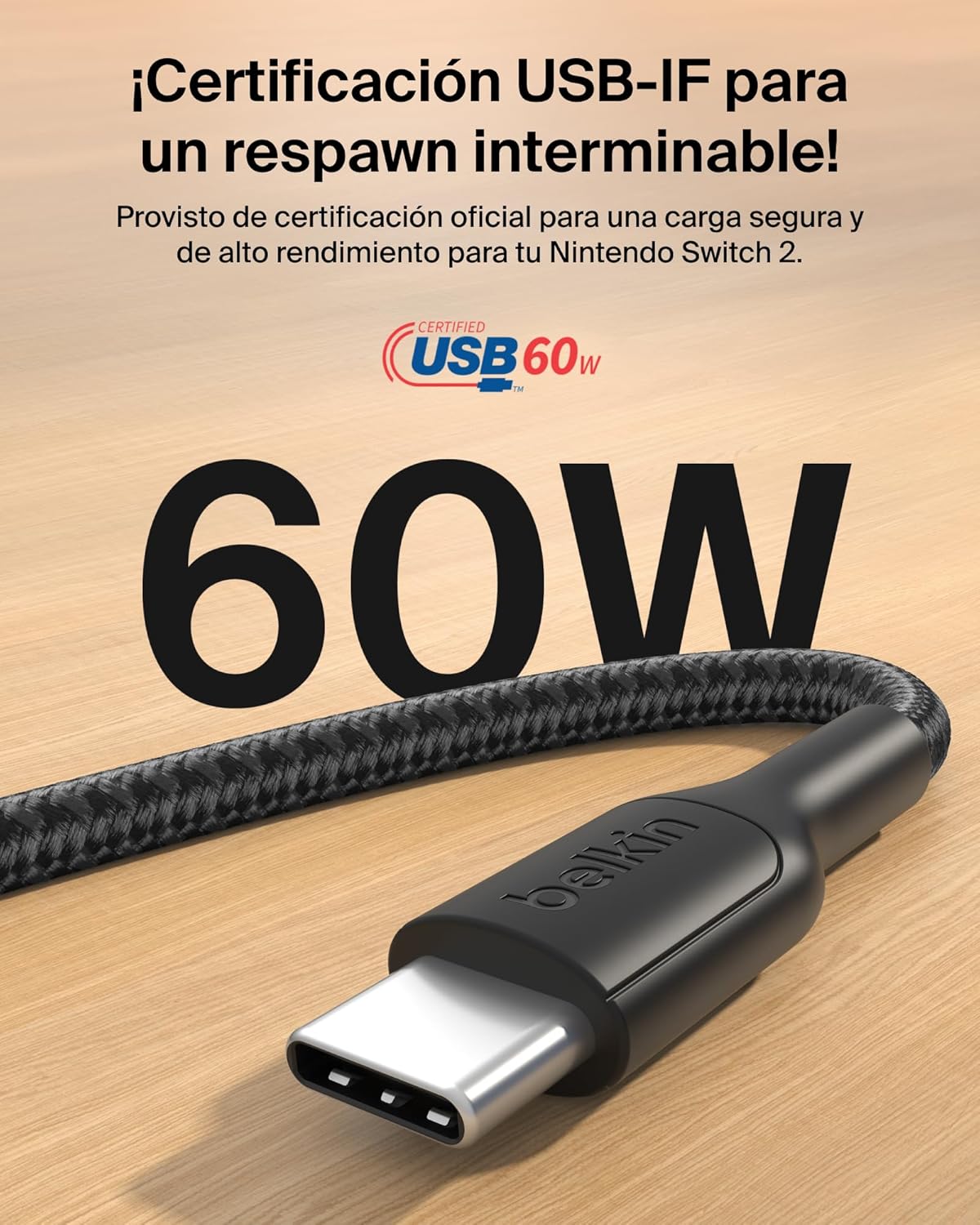 Thumbnail 4 de Belkin Gaming Cable USB-C a USB-C 2 m, 60 W