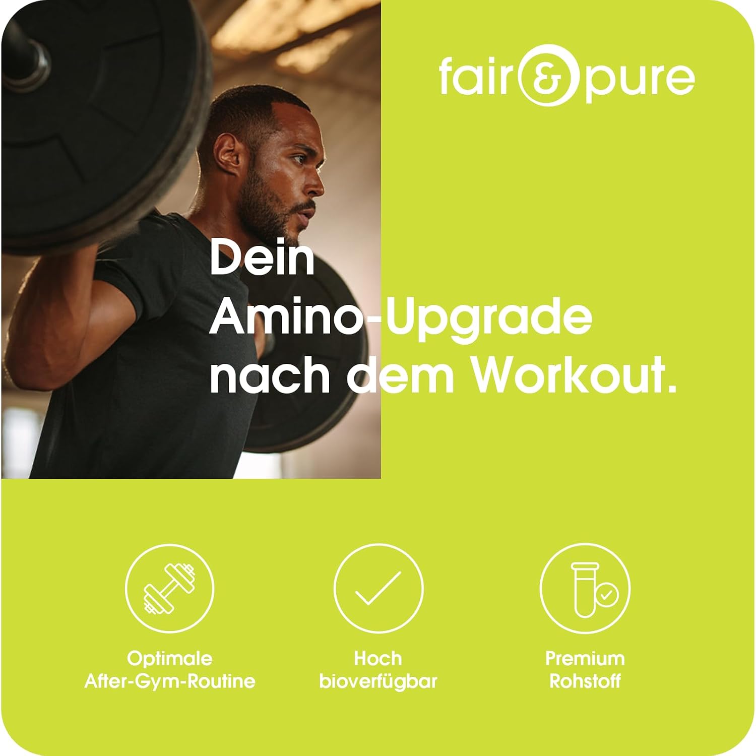 Detalle de Fair & Pure L-Glutamin 2250 mg Tagesdosis – 180 Kapseln