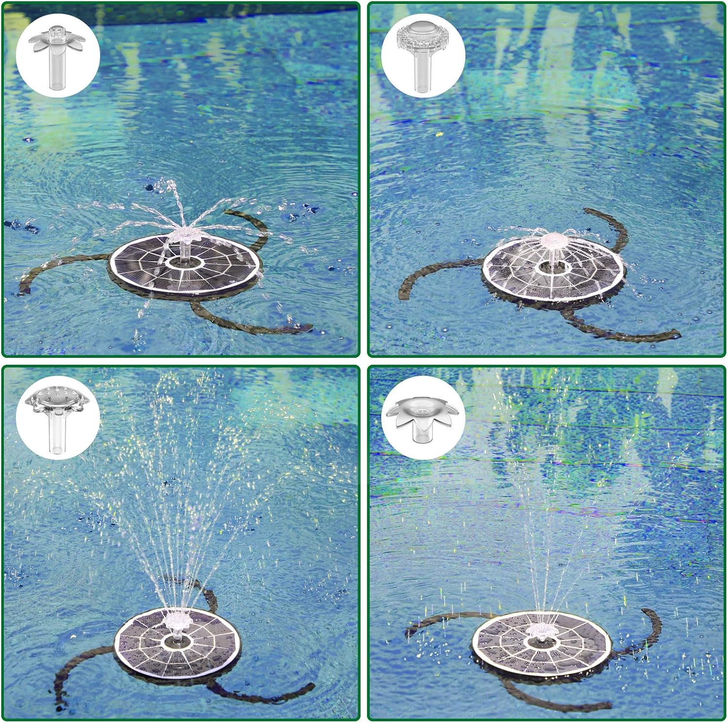 Detalle de AISITIN solar water fountain 3.7W