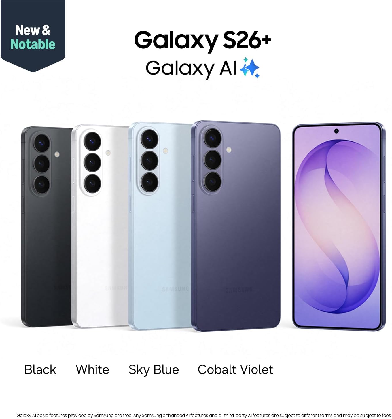 Detalle de Samsung Galaxy S26+ (512 GB) — Unlocked Android Smartphone with Galaxy AI, 2026 Edition