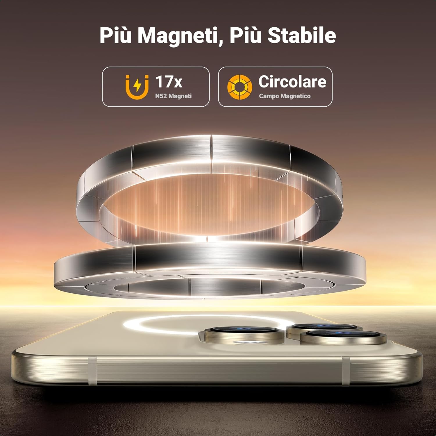 Thumbnail 1 de UGREEN Supporto magnetico per iPhone da scrivania tavolo girevole e pieghevole con anello in metallo, nero