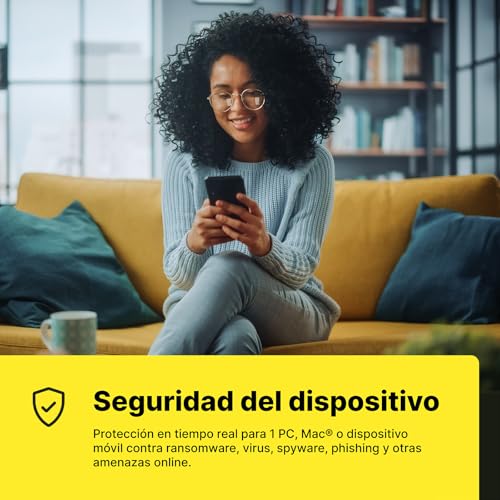 Detalle de Norton 360 for Mobile 2026 para 1 dispositivo, con VPN y protección frente a estafas