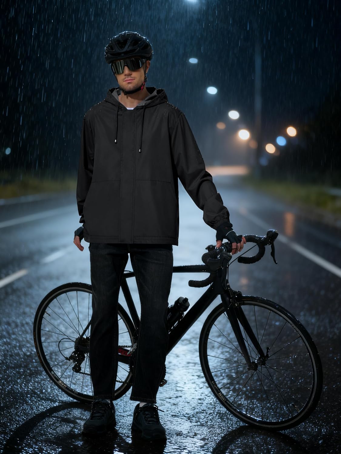 Detalle de UIQUR Men's Waterproof Cycling Jacket 100% Polyester