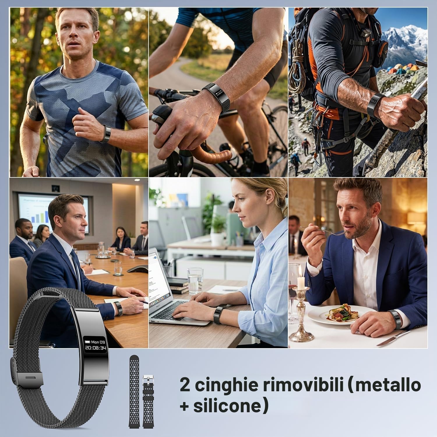 Thumbnail 6 de Fitness Tracker Smart Band Donna Uomo con Nx Wear: monitoraggio salute 24/7, SpO2 e sonno, IPX8