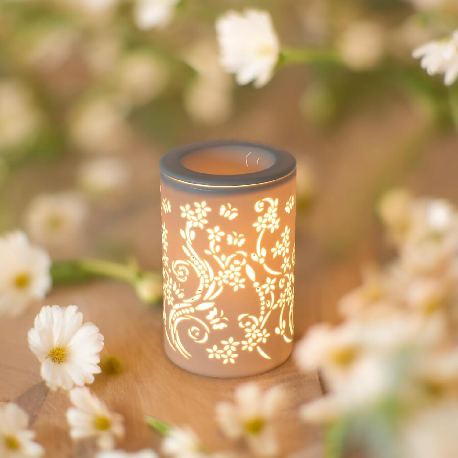 Detalle 2 de ZEN ARÔME Calorya CD1733 – ceramiczny dyfuzor zapachów z funkcją lampki