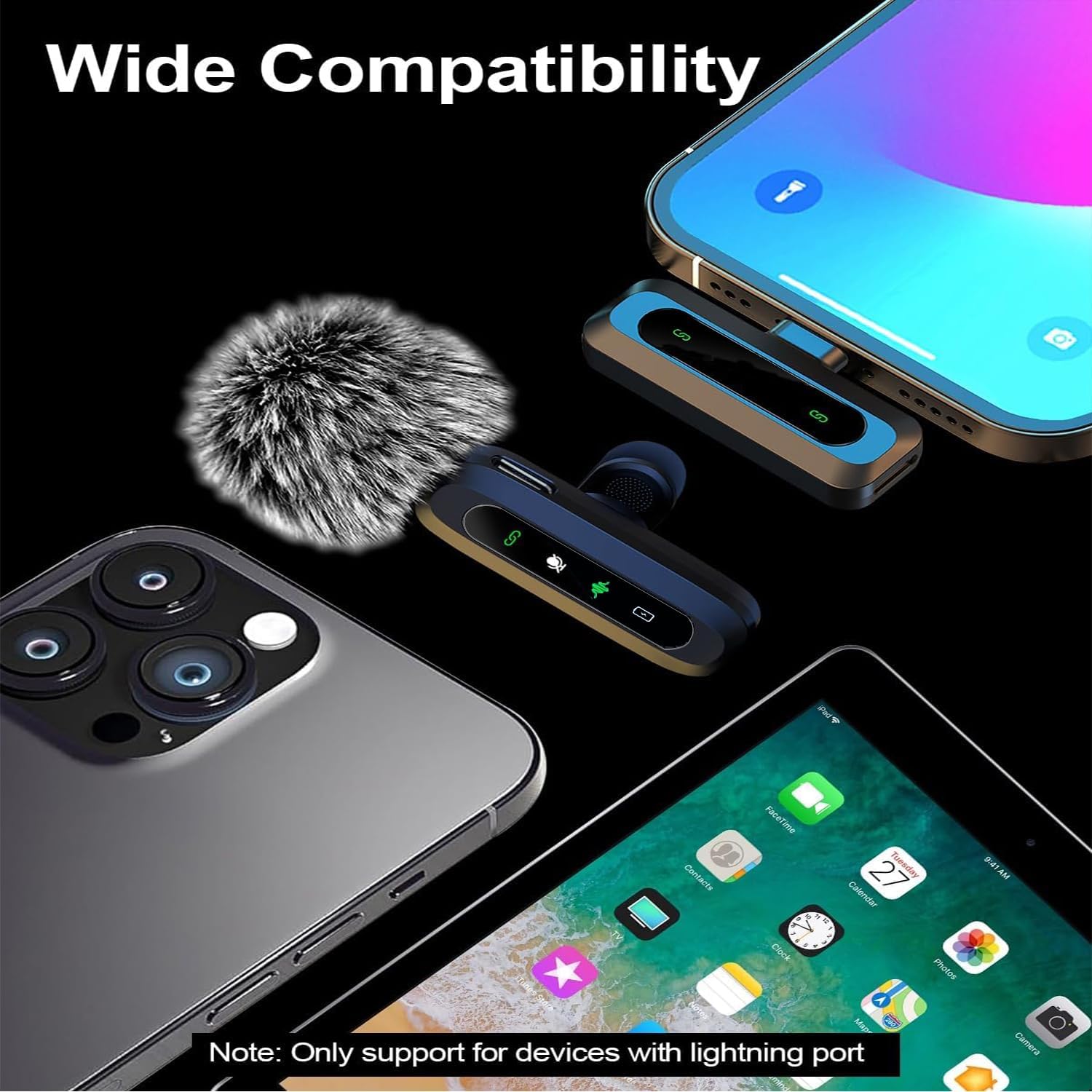 Detalle de XIXIXIAXIA Mini Wireless Lavalier Microphone for Android and iPhone