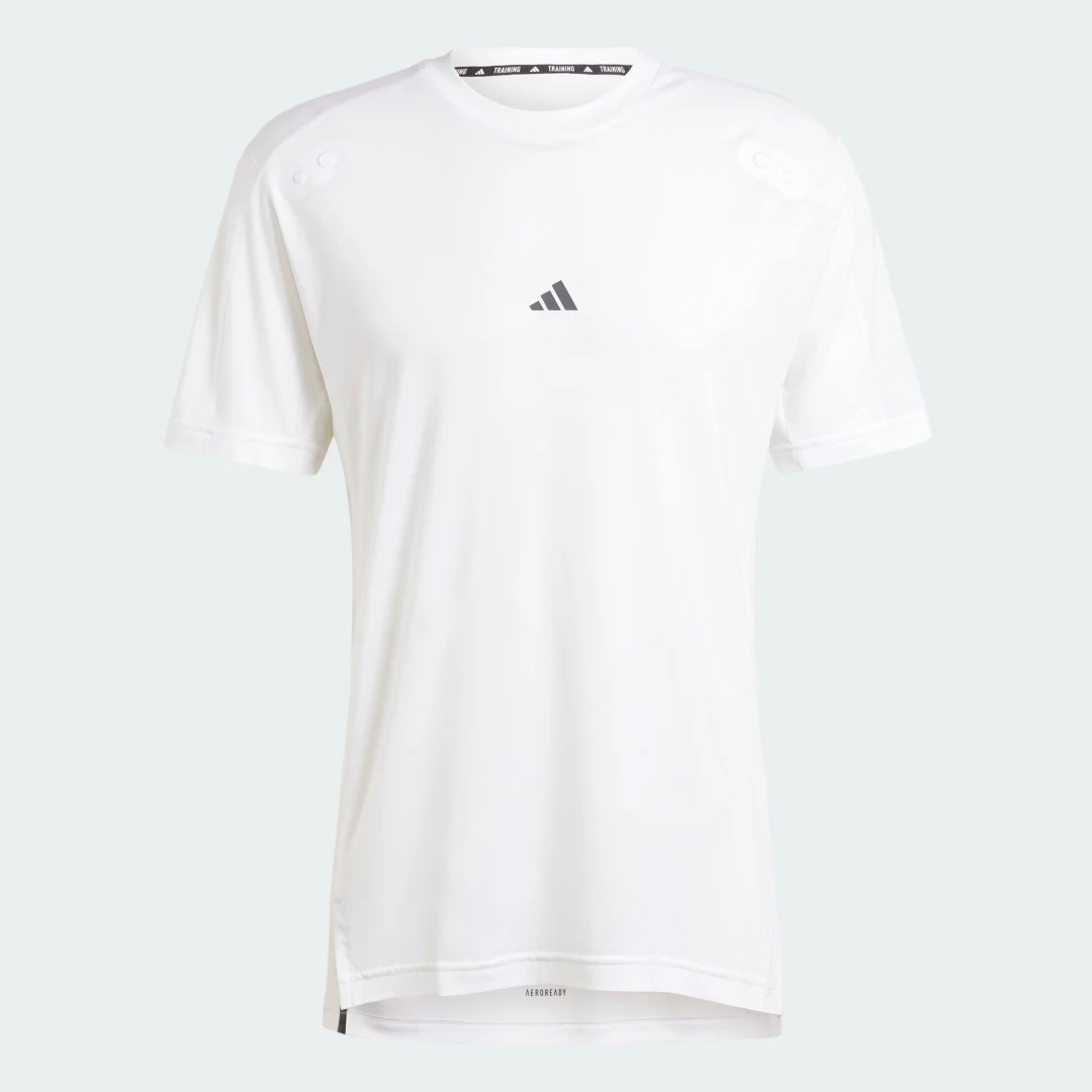 Detalle de Adidas Yoga Premium Training T-Shirt – Blanco