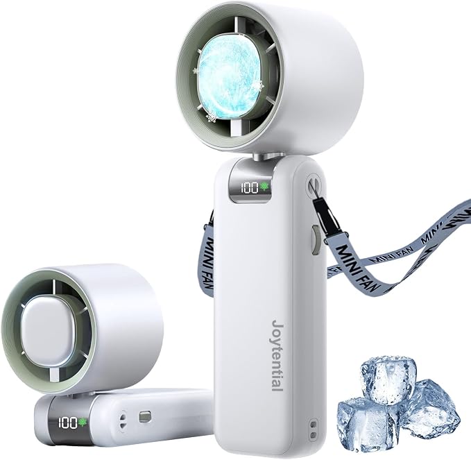 Detalle de Joytential Ventilador de Mano Portátil Turbo USB Recargable 🌬