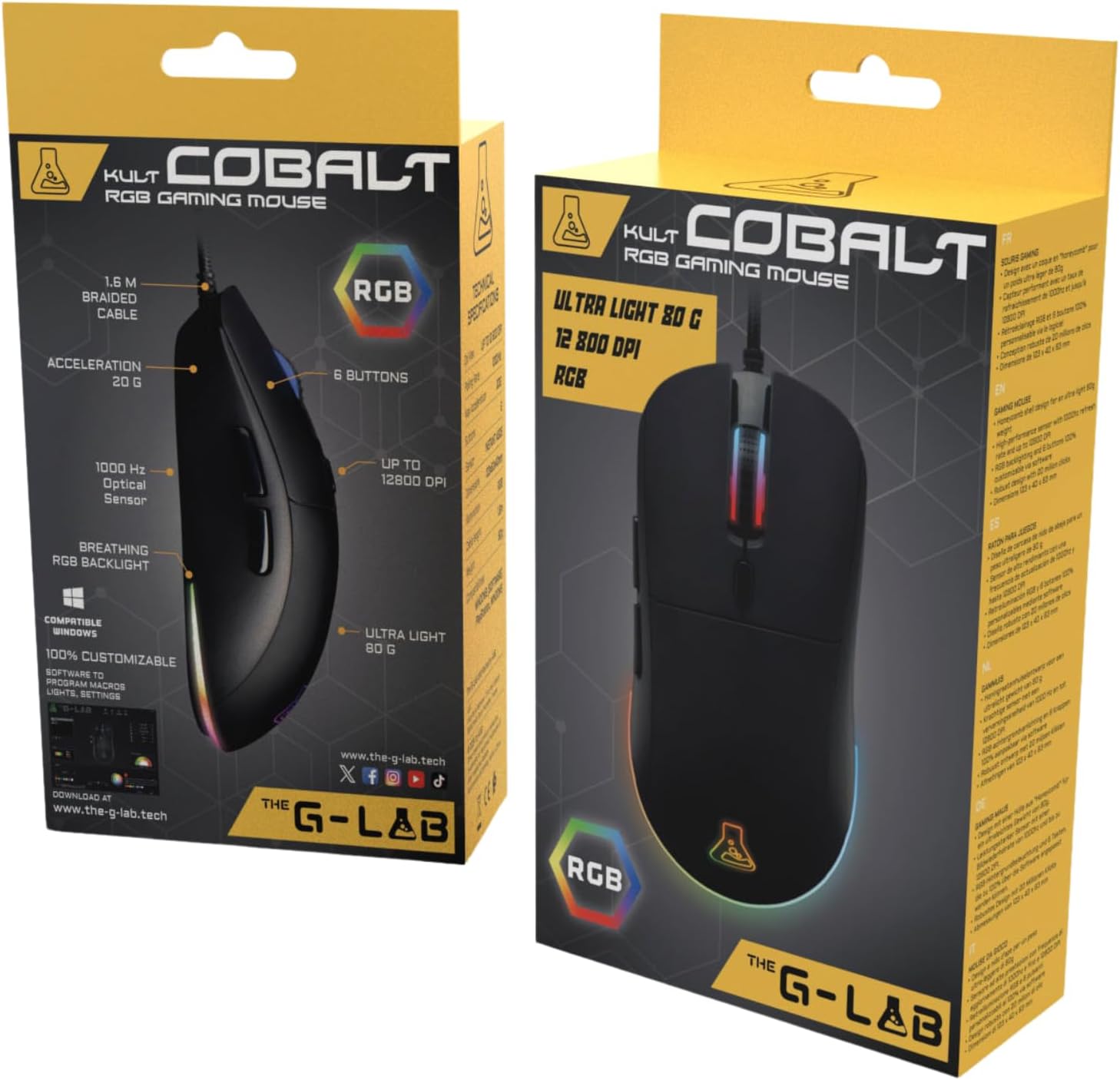 Thumbnail 6 de The G-Lab Kult Cobalt mouse gaming 12800 DPI