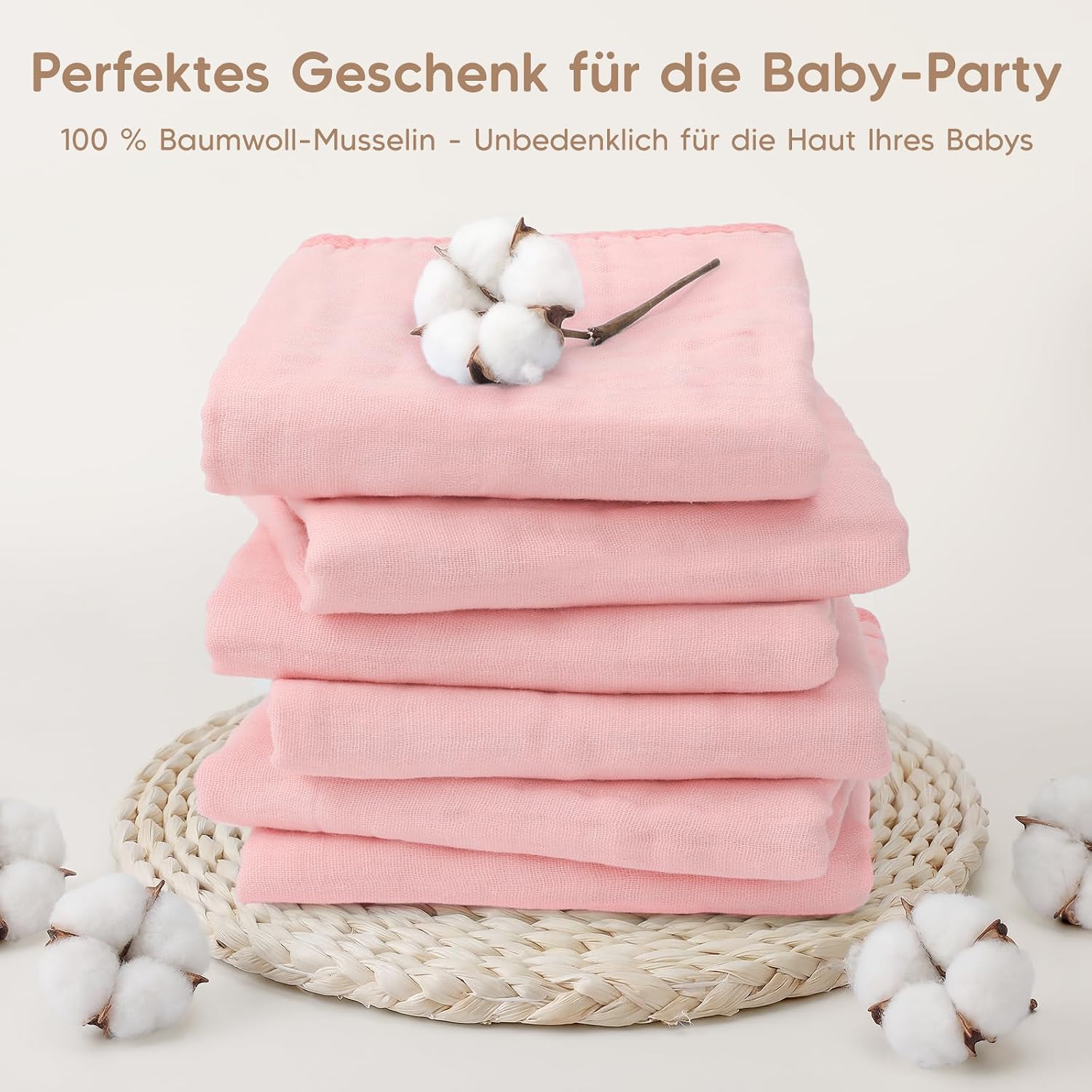 Detalle de Maliton Baby Spucktücher 50x25 cm 6er