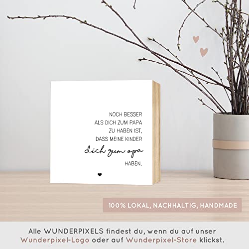 Detalle 2 de Wunderpixel Holzbild Bester Papa, bester Opa – 15x15x2cm