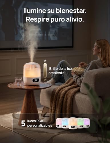 Thumbnail 5 de DREO Silencioso Humidificador para Bebés 3L con Sensor de Humedad – Blanco hielo