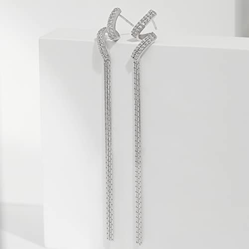 Thumbnail 6 de Meissa boucles d’oreilles pendantes en argent 925 et zircone cubique