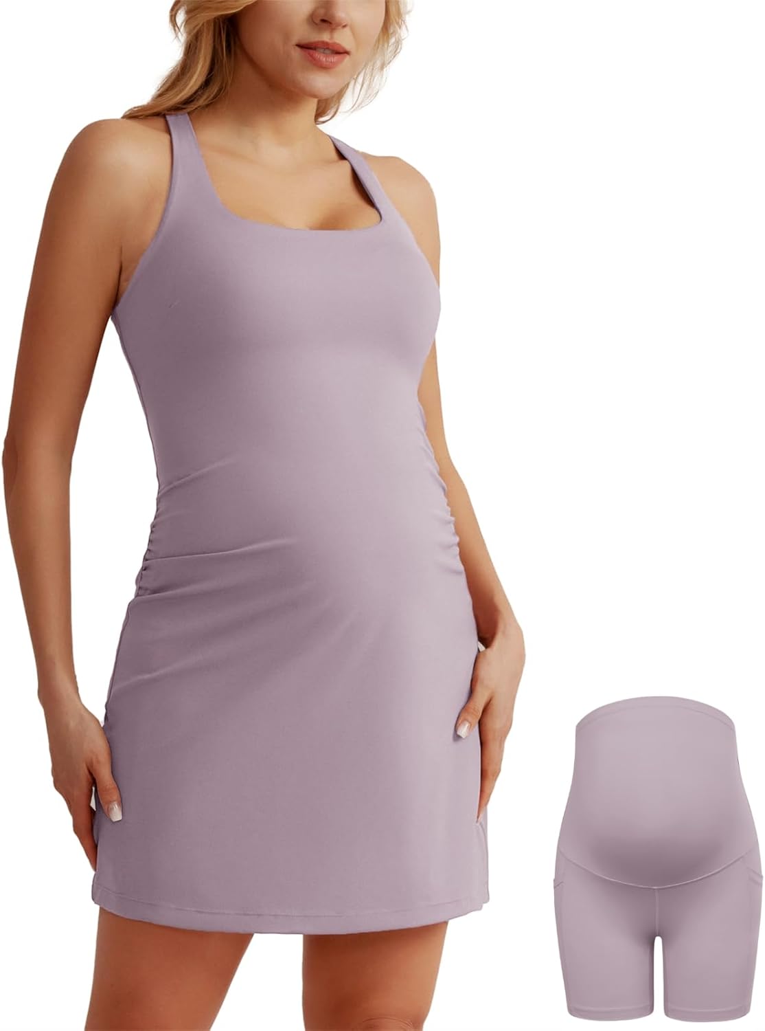 Thumbnail 6 de Maacie Maternity Tennis Dress with Shorts and Built-In Bra: 2-in-1 Activewear for Pregnancy