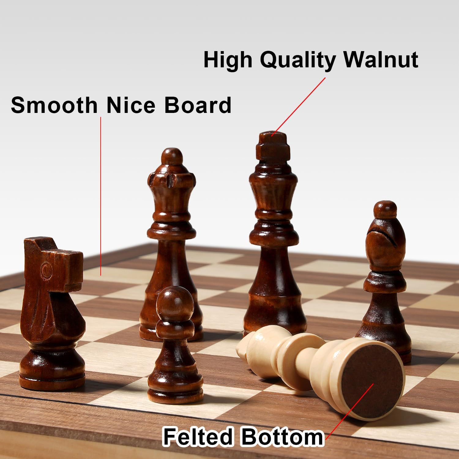 Thumbnail 3 de Magnetic Chess Board Set 15 Inch Folding