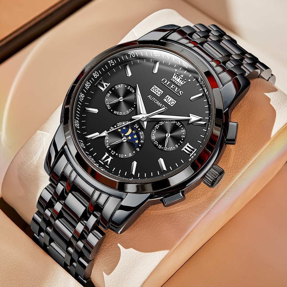 Detalle 2 de OUPINKE Herrenuhr Automatik mit Mondphase