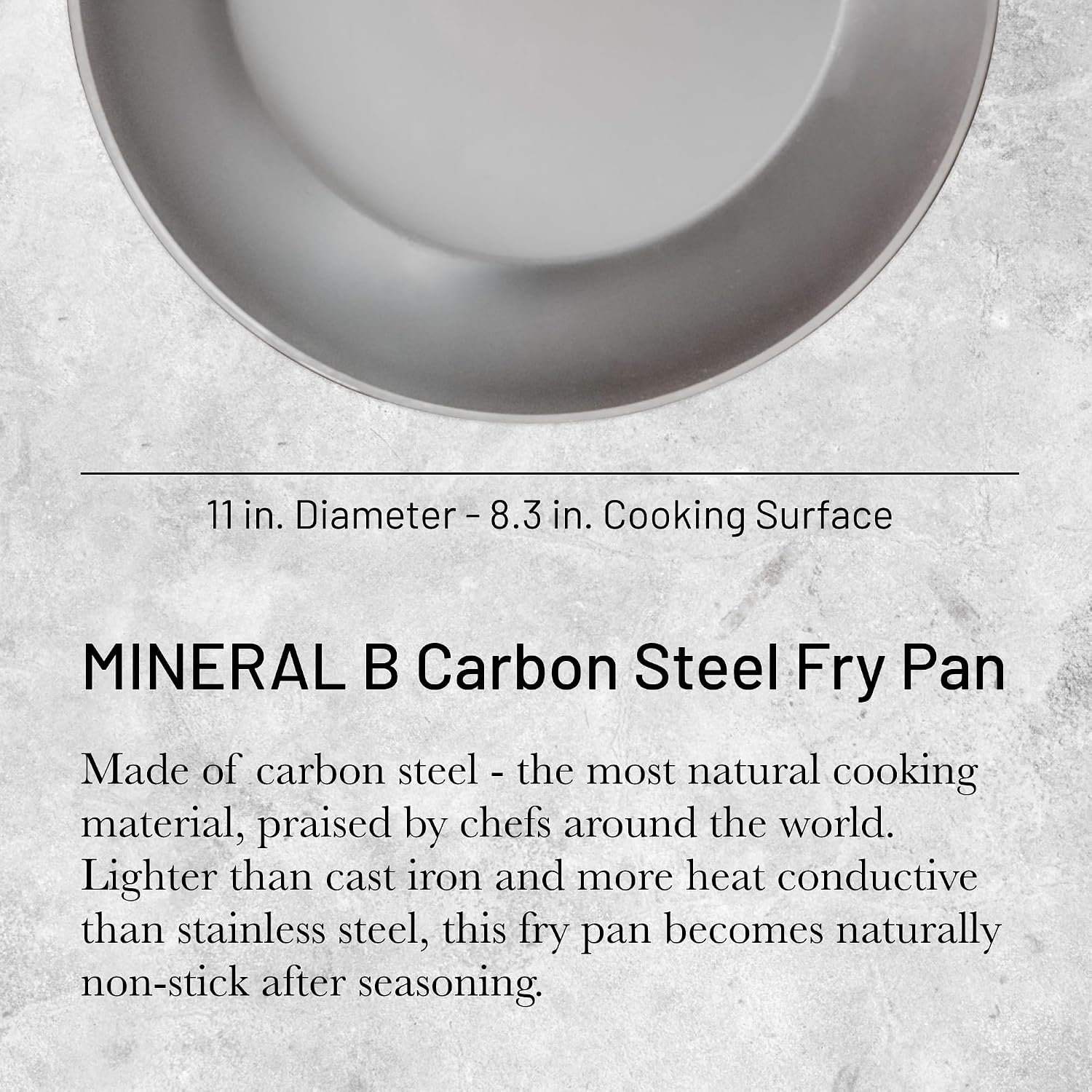 Detalle 2 de DE BUYER Mineral B 5610.28 – patelnia ze stali węglowej, 28 cm