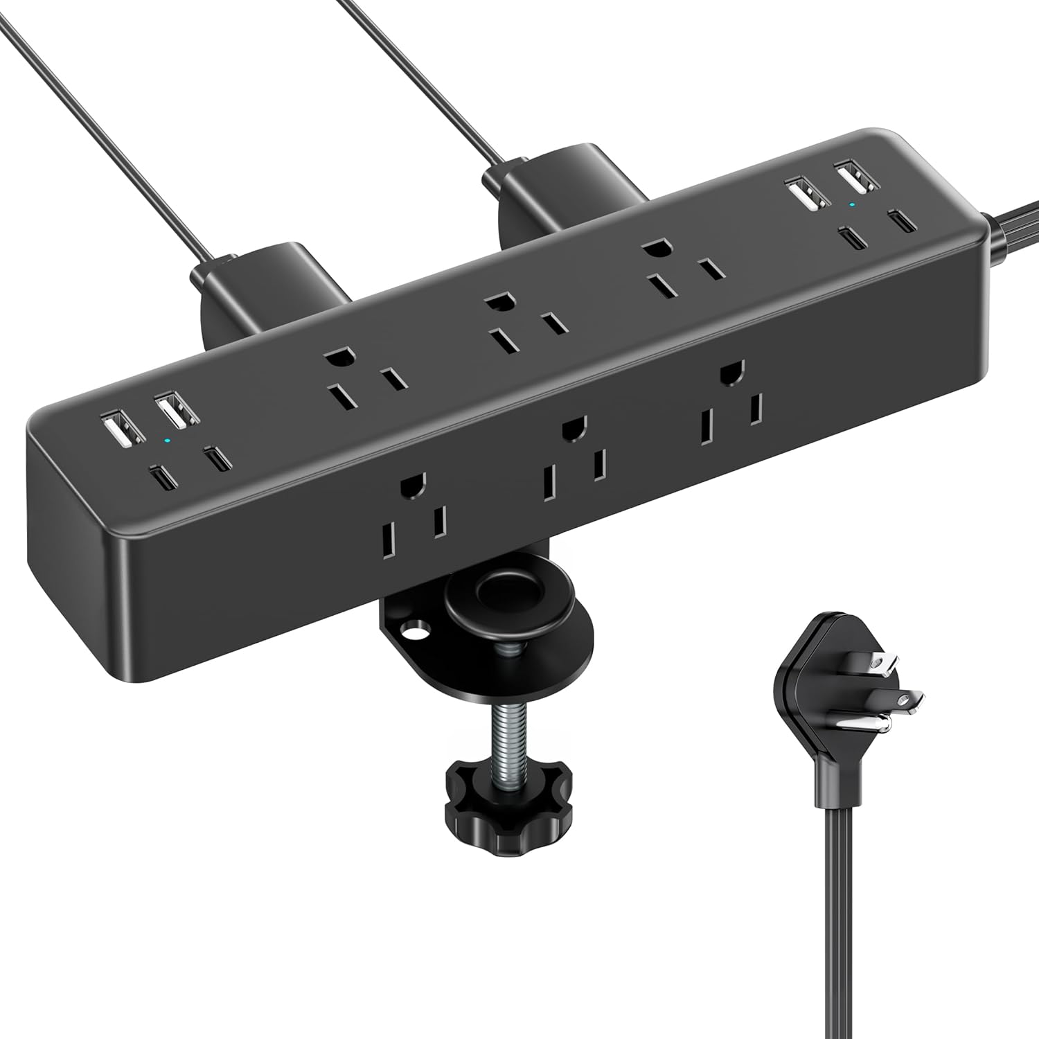 Thumbnail 6 de Flat Plug Desk Clamp Power Strip 10FT 🔌