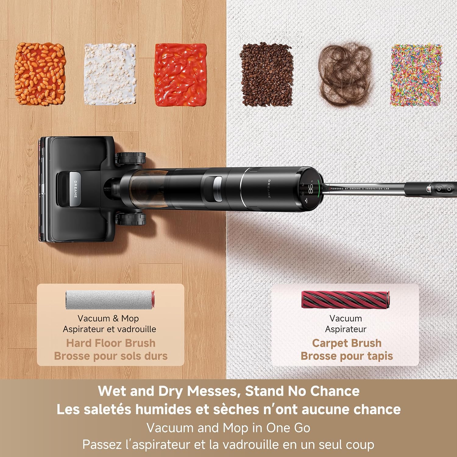 Detalle 2 de DREAME H15 Pro CarpetFlex Cordless Vacuum Mop with Dual Brushes