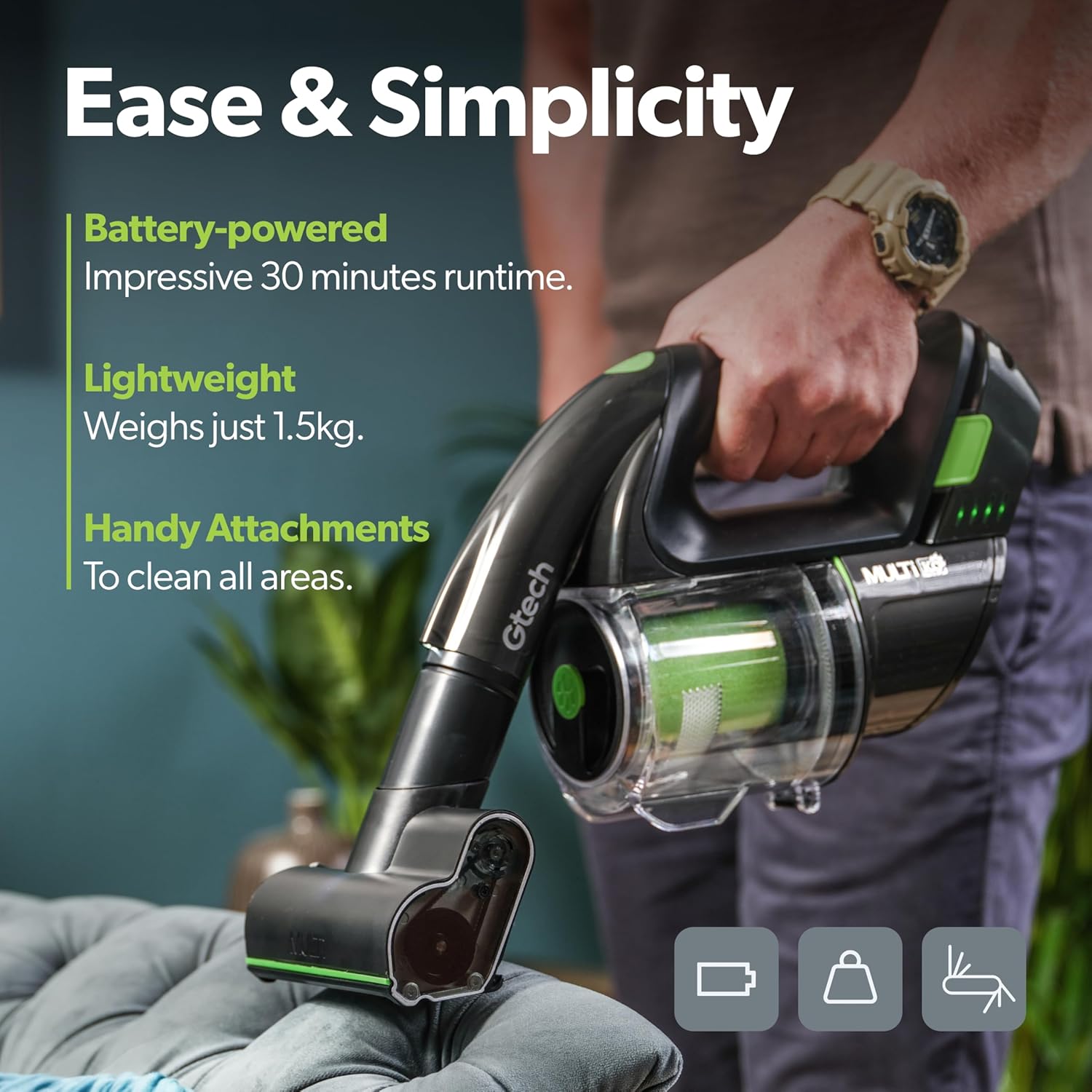Thumbnail 5 de Gtech Multi MK2 K9 cordless handheld vacuum 22V