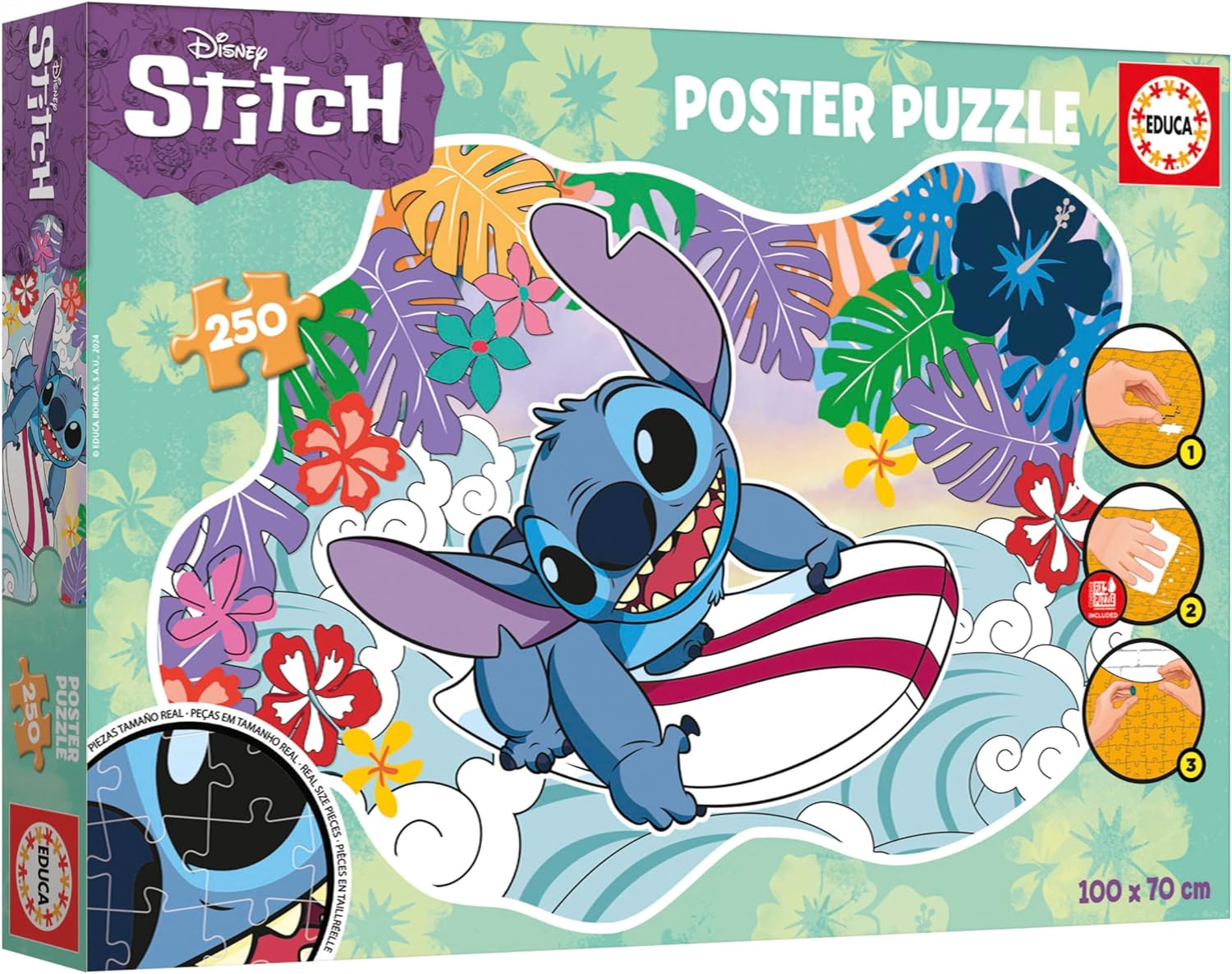 Thumbnail 3 de Educa Puzzle Poster Stitch XXL da 250 pezzi (100 x 70 cm) con colla FIX PUZZLE