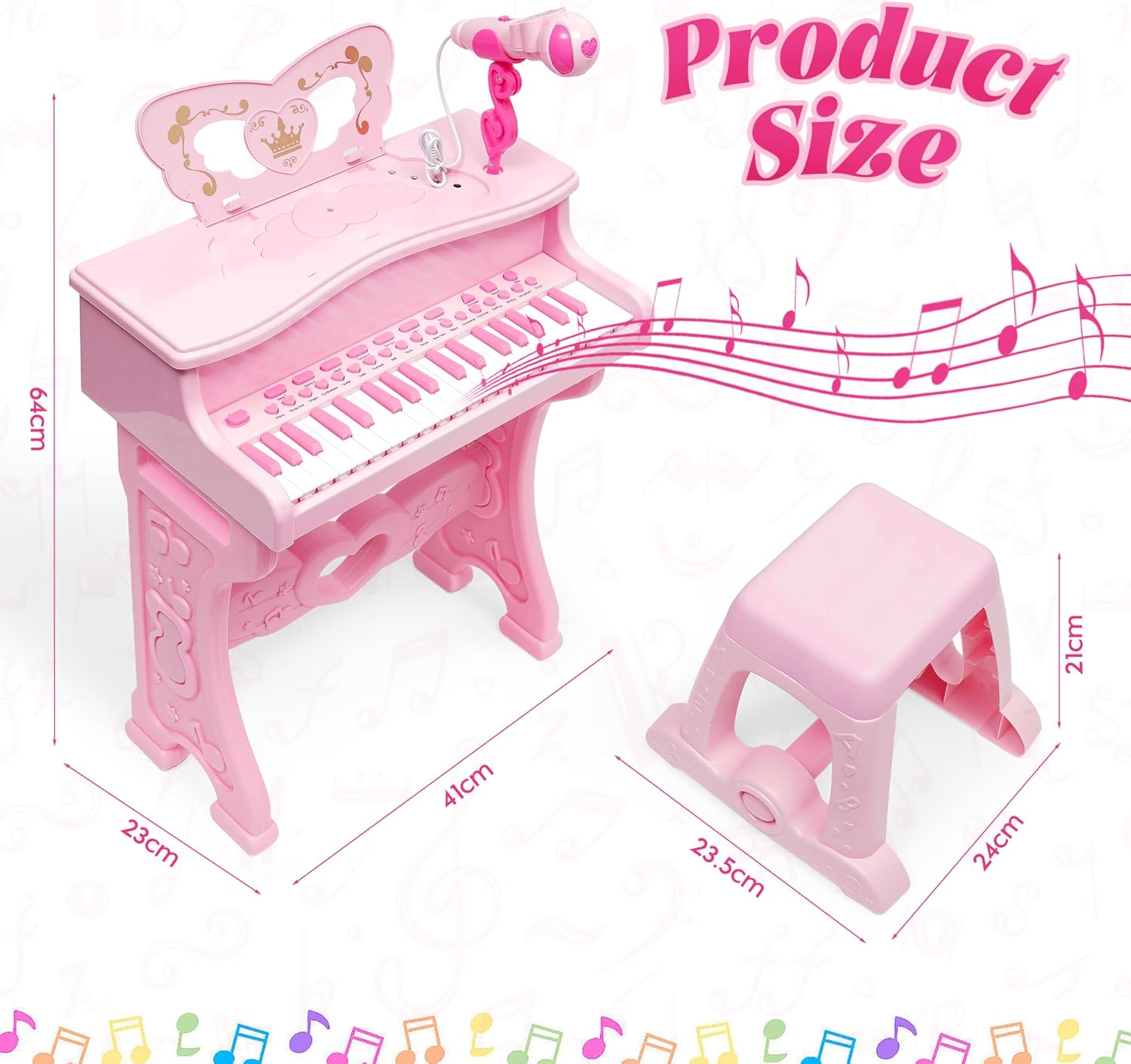 Detalle 2 de Pianoforte elettronico per bambini 37 tasti 🎹
