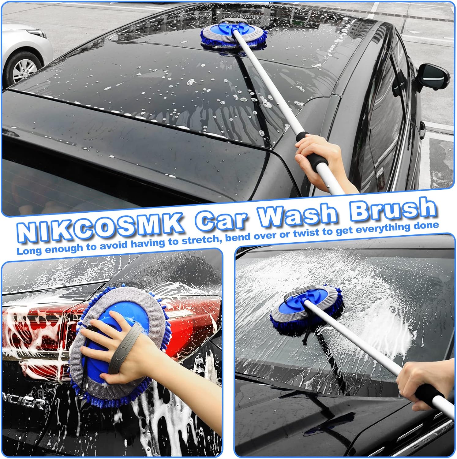Thumbnail 1 de NIKCOSMK 62" Car Wash Brush Kit