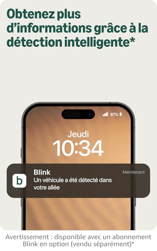 Detalle 2 de Blink Outdoor 2K+ + Sonnette vidéo 2K+ Blink (nouvelle génération) – Blanc, kit sans fil