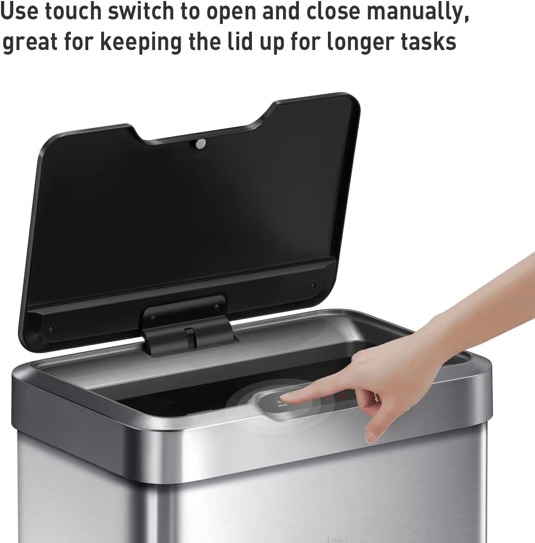 Detalle 2 de EKO Mirage-T 50 Liter Touchless Trash Can 🗑
