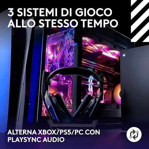 Detalle 2 de Logitech G Astro A50 Wireless + Base: cuffie gaming LIGHTSPEED per Xbox, PS5, PC/Mac e Nintendo Switch