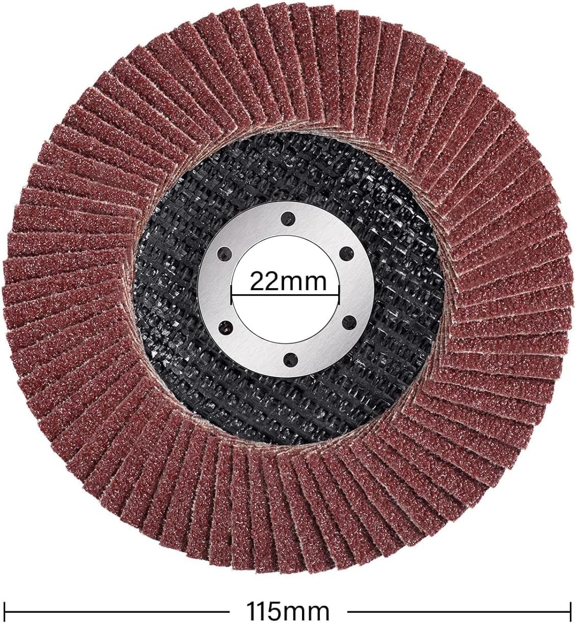 Detalle 2 de MIDO Professional Abrasive Flap Discs 115mm 12 pcs 80 Grit for Angle Grinder