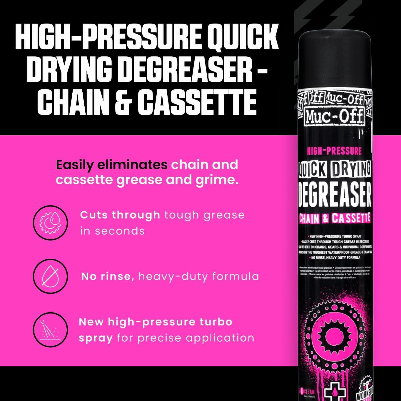 Detalle 2 de Muc-Off sgrassante spray per catene ad asciugatura rapida 750 ml