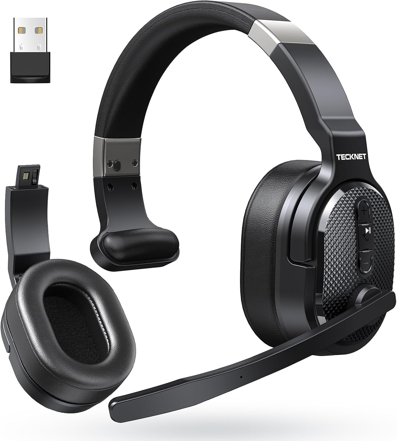 Detalle de TECKNET TK-HS005 Bluetooth Trucker Headset 50Hrs