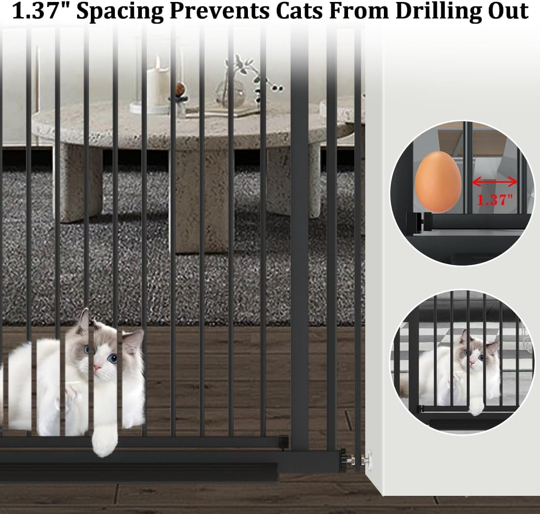 Detalle de Xifamniy 61.02" Extra Tall Cat Gate Wide Pressure Mounted with Auto-Close