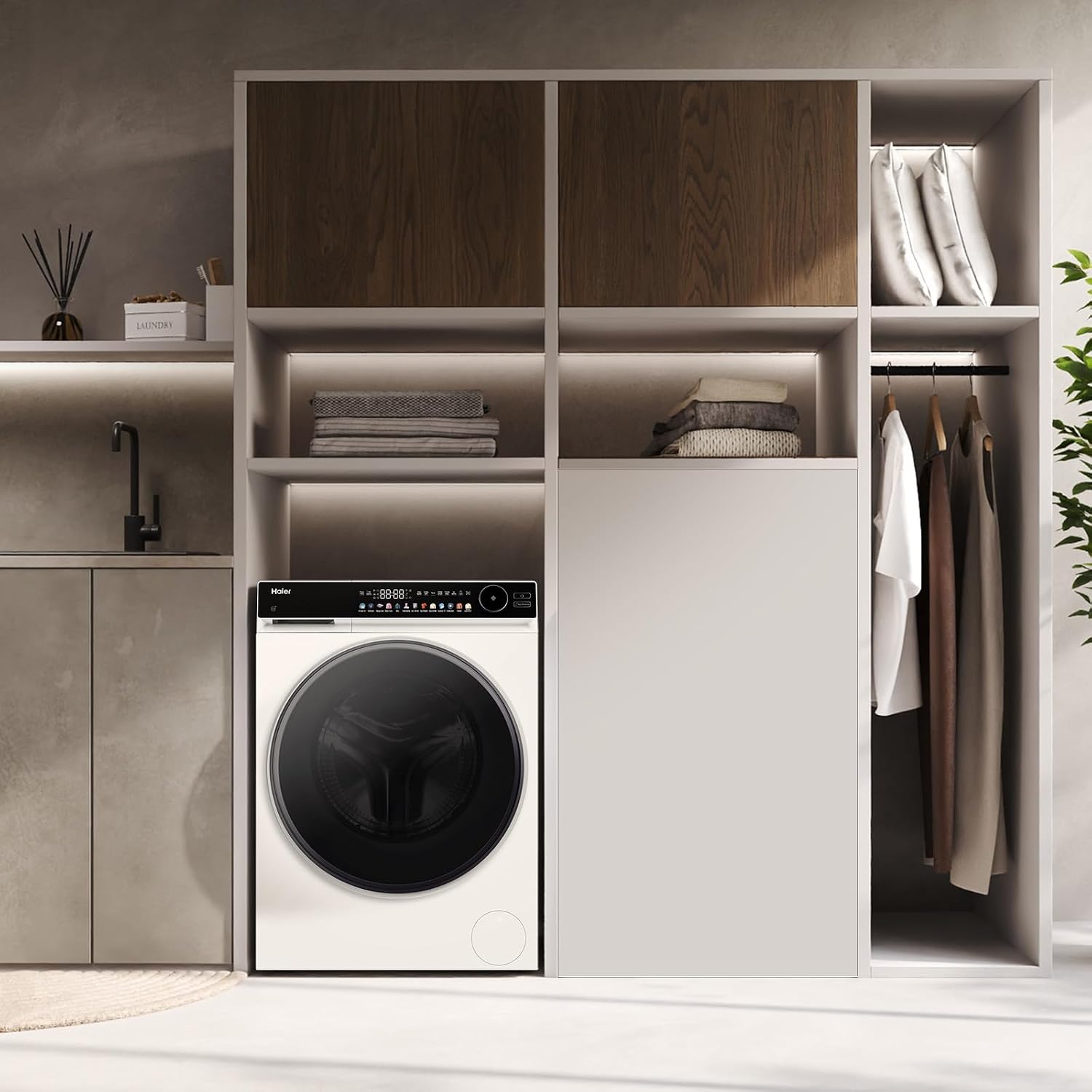 Detalle de Haier Frontlader Waschmaschine HW130-B14667U1 – 13 kg, G7 Serie