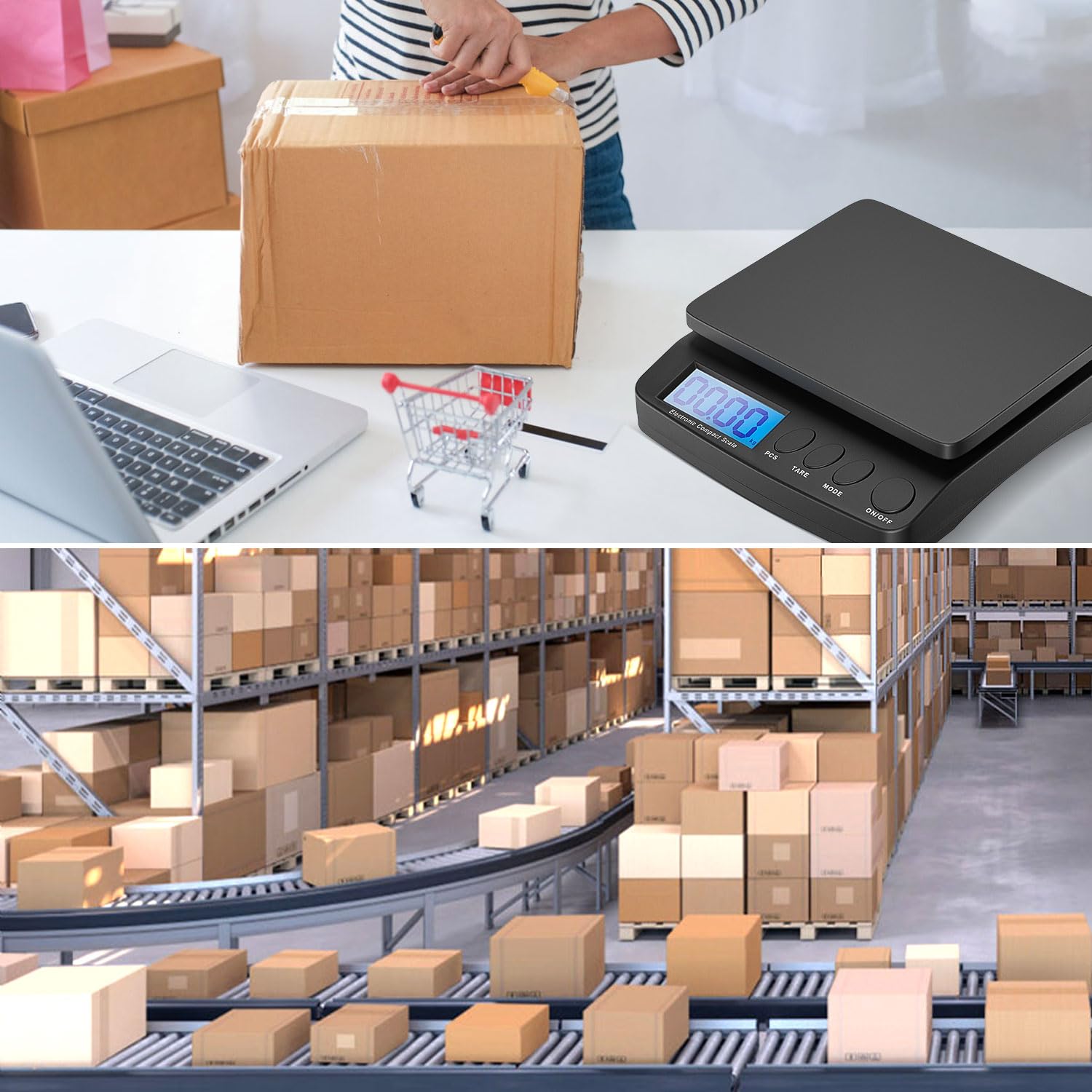 Detalle 2 de Anesty Digitale Paketwaage bis 30 kg – präzise, vielseitig und zuverlässig im Alltag