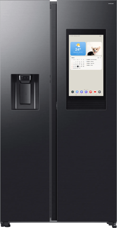 Detalle de Samsung RS90F66BEFEF Family Hub – Intelligenter Side-by-Side mit Kamera und Familienkalender
