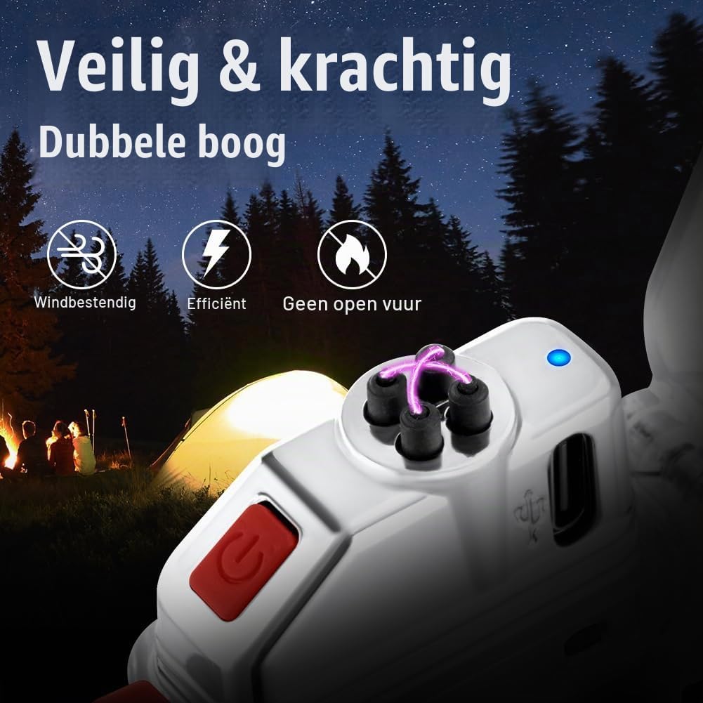 Detalle 2 de Vicloon elektrische plasmaboogaansteker met zaklamp in drie modi