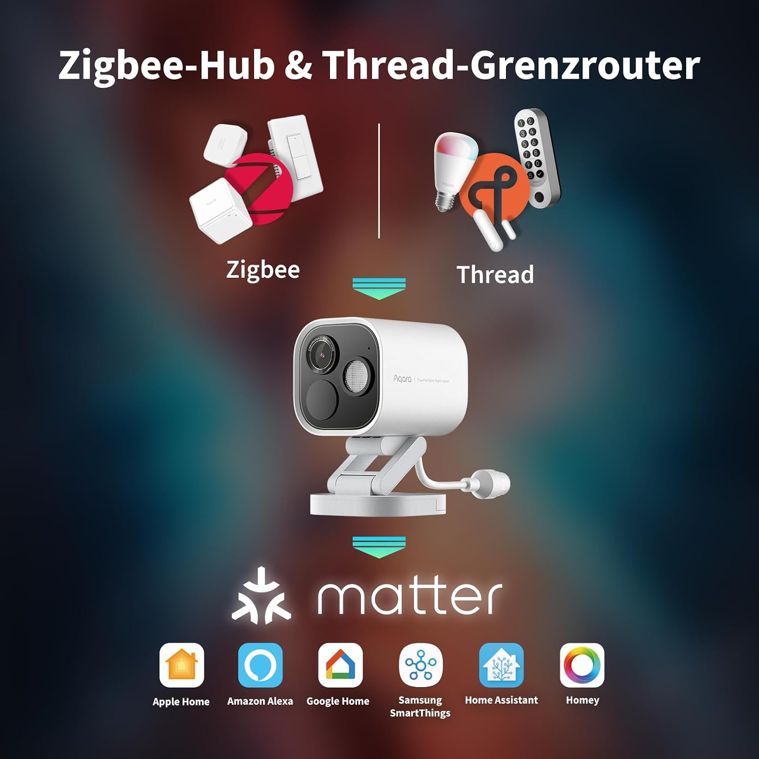 Thumbnail 3 de Aqara Überwachungskamera Aussen G5 Pro (4MP, Echtfarben-Nachtsicht) – WLAN 2,4/5 GHz, HomeKit Secure Video, mit Kamera-Hub