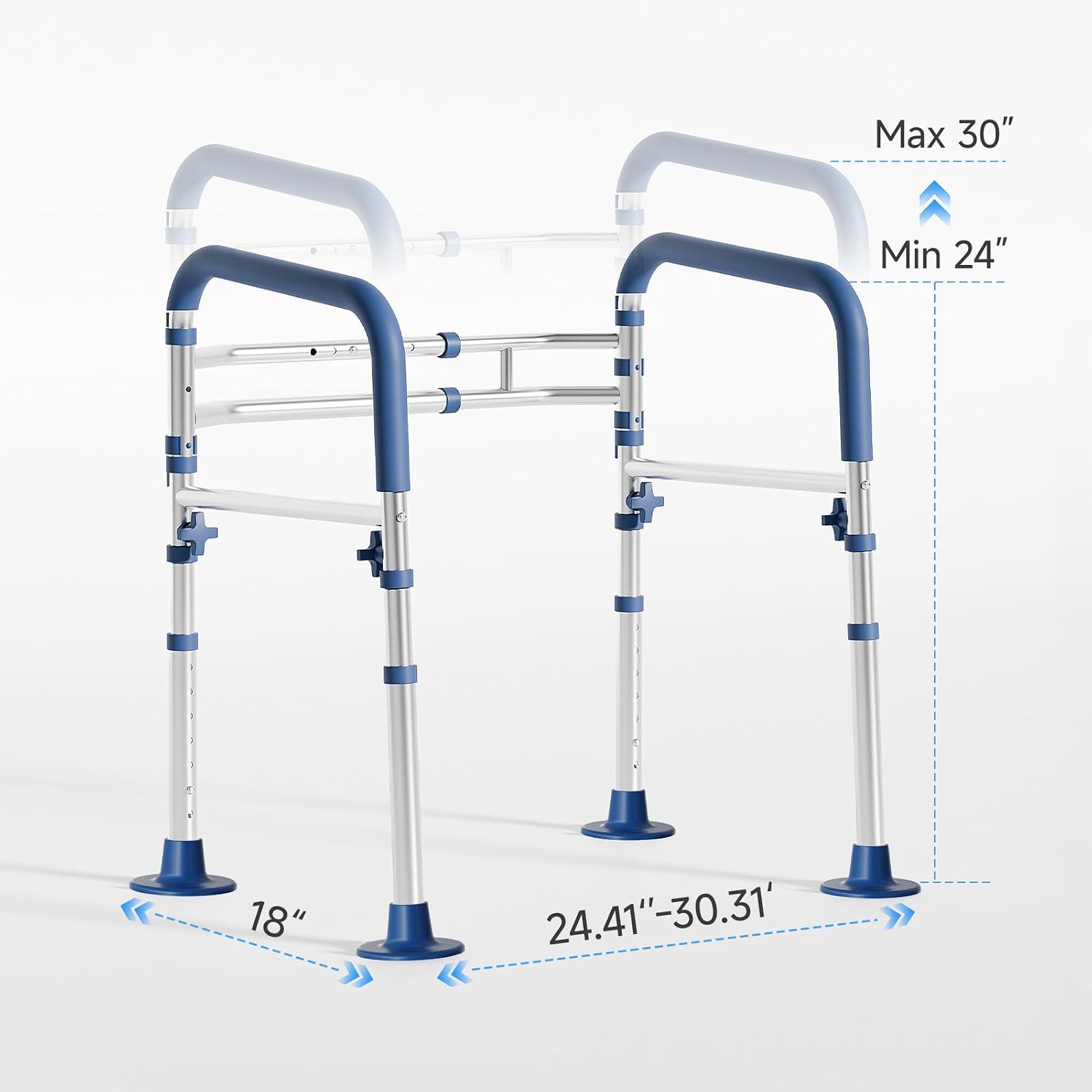 Detalle 1 de Loyoda LTR004 Toilet Safety Frame, Height- and Width-Adjustable, Foldable