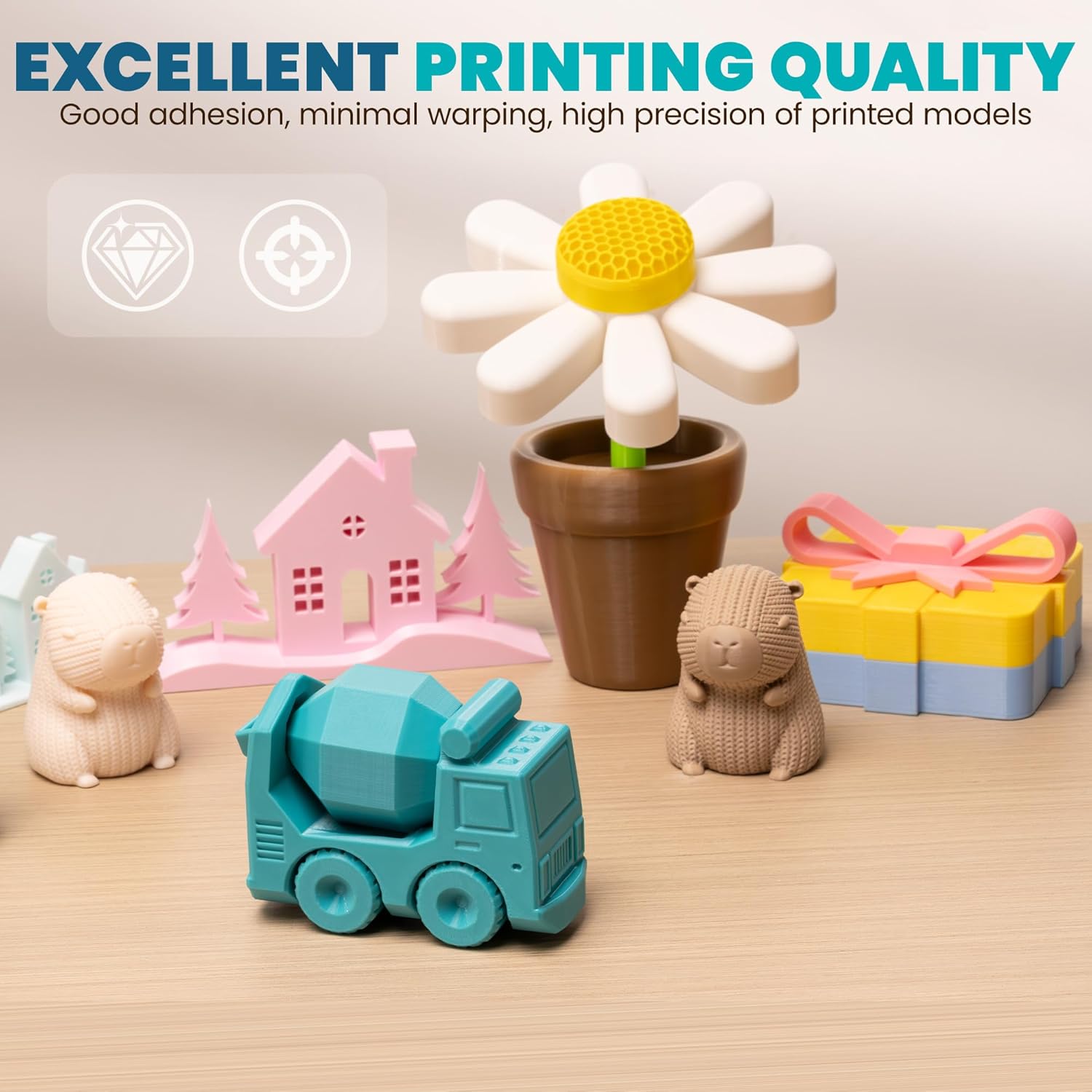 Thumbnail 4 de TINMORRY Rapid PETG-Eco PETG Filament 1,75 mm, Apricot (1 kg) – für viele FDM-Drucker kompatibel