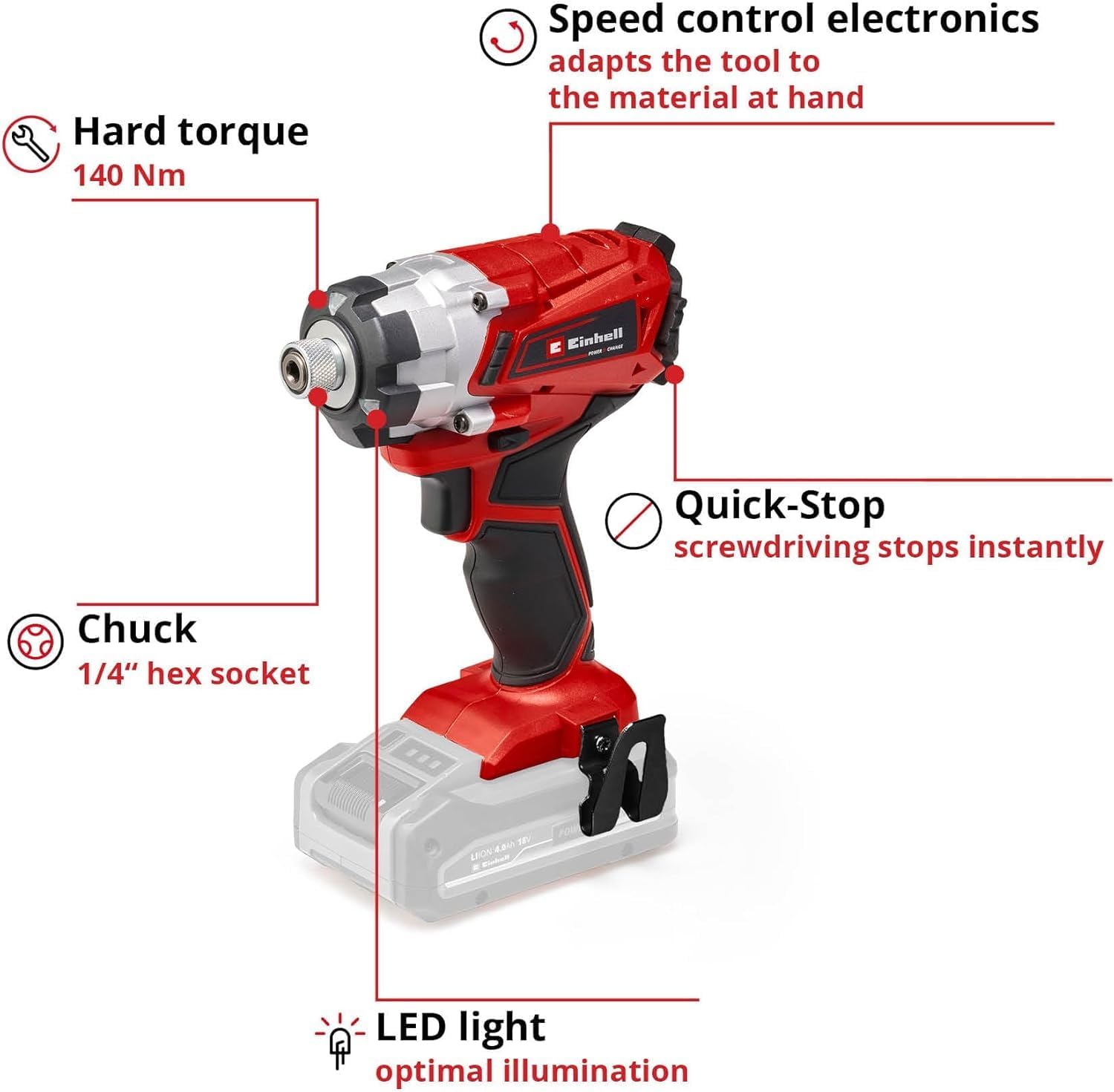 Thumbnail 2 de Einhell TE-CI 18/1 140Nm impact driver