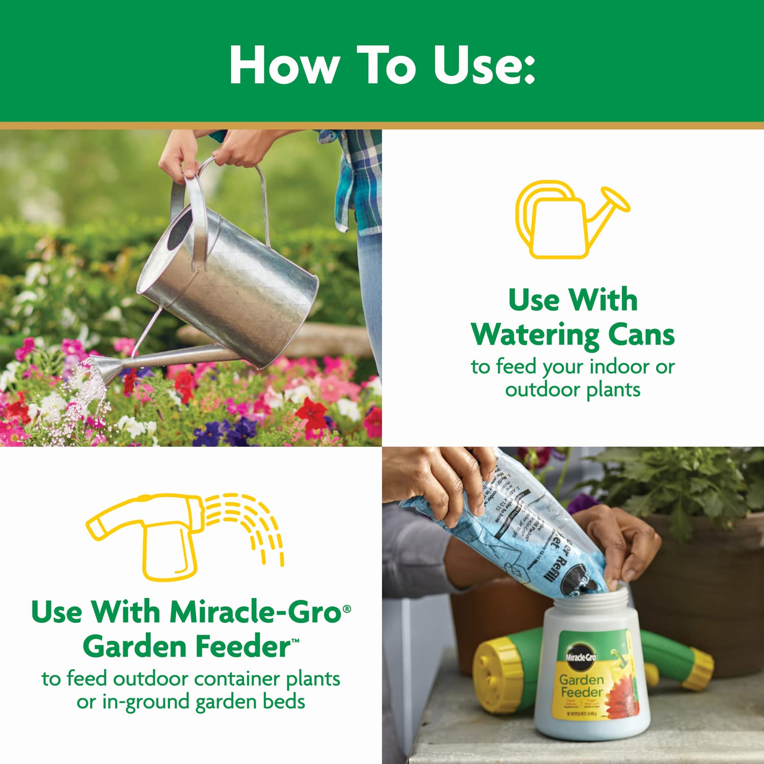 Detalle de Miracle-Gro Water Soluble All Purpose Plant Food, 3 lb — Quick, Versatile Nutrition for Indoor and Outdoor Plants