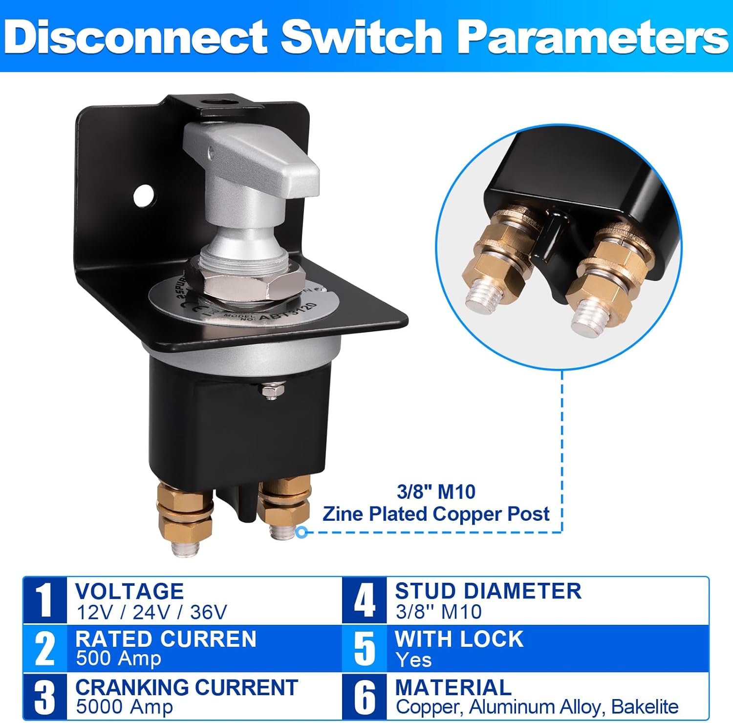 Thumbnail 2 de Spurtar interrupteur batterie 36V 500A ⚡