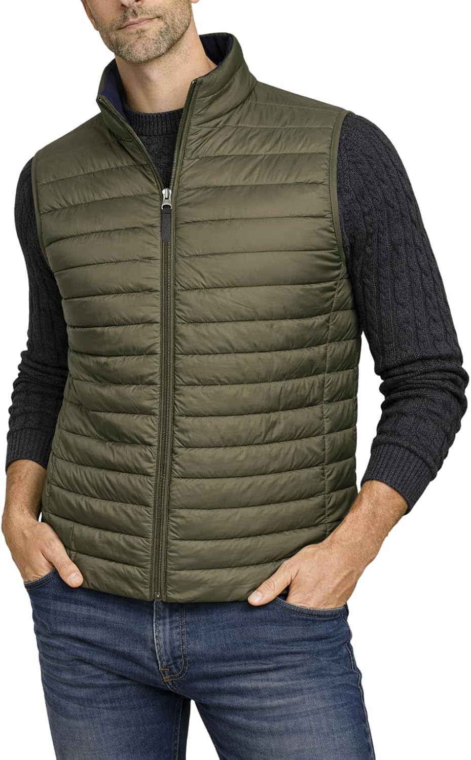 Thumbnail 4 de Xact Men's Funnel Neck Quilted Puffer Gilet: Mid-Weight Versatile Bodywarmer