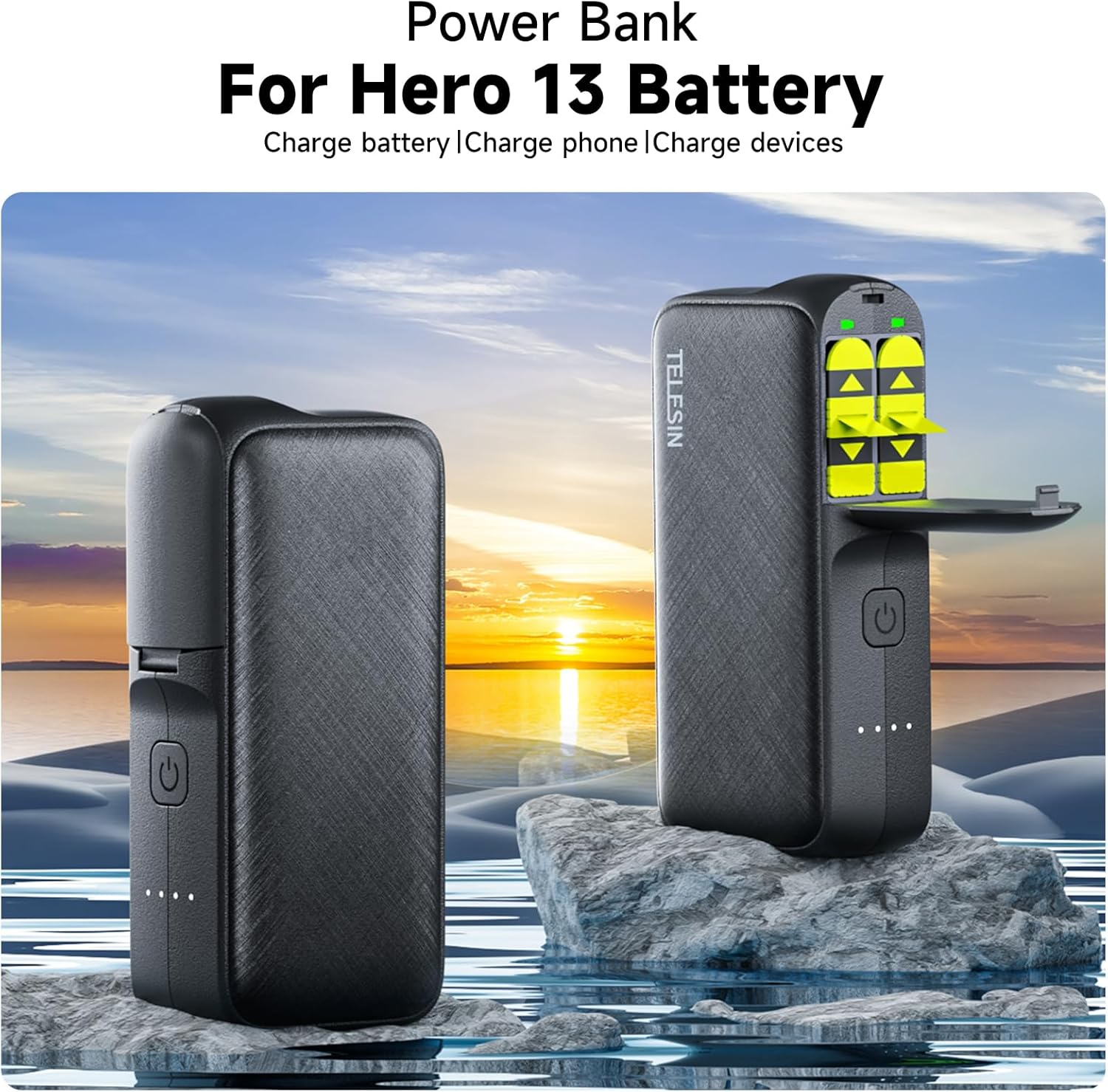 Detalle 2 de GoPro-compatible TELESIN 10000mAh power bank