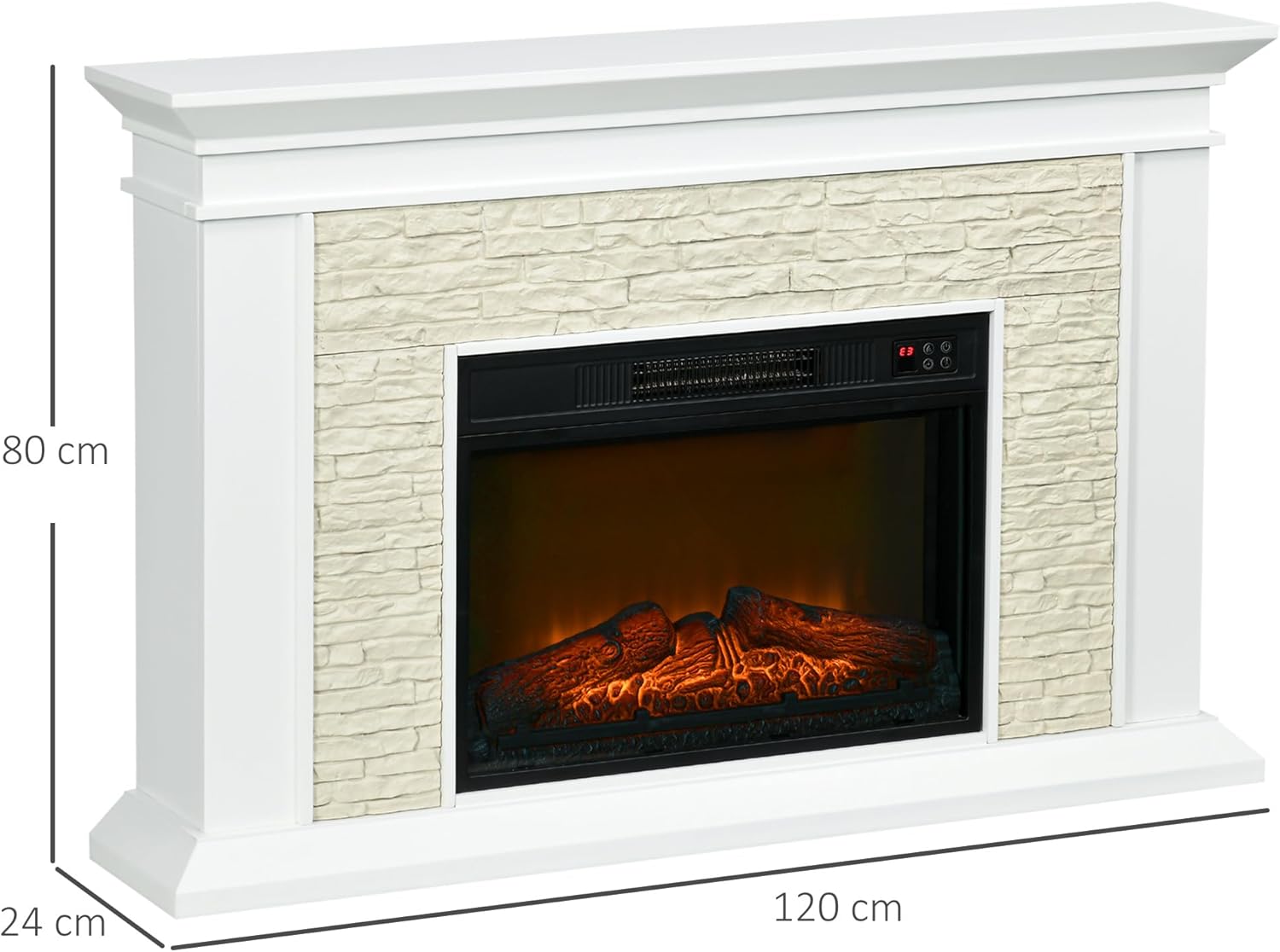 Thumbnail 6 de HOMCOM Chimenea Eléctrica 1800 W